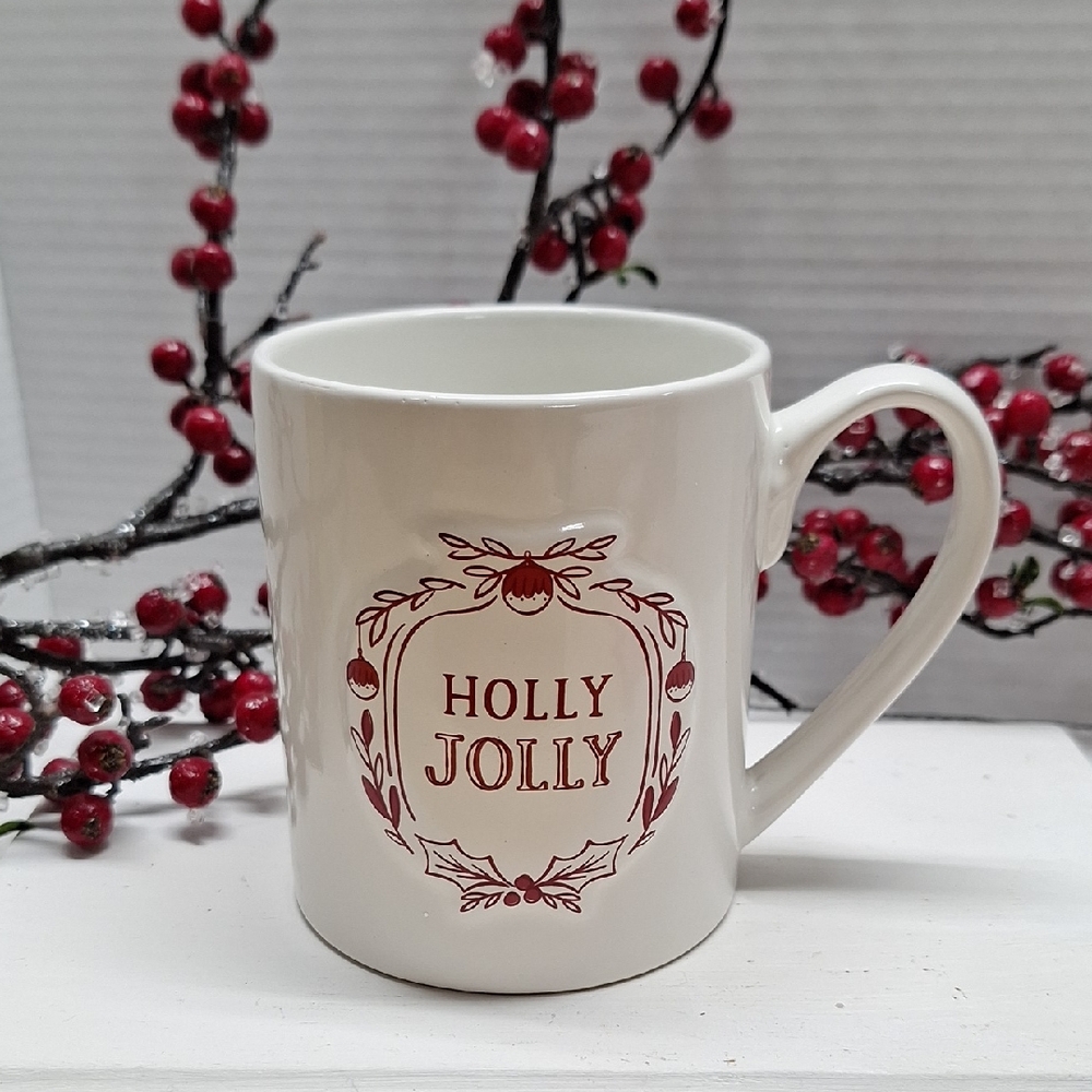 🛍2/$15🛍 #ABU Holly Jolly White Mug